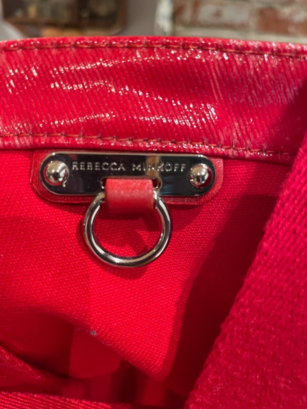 Fire Engine RED Rebecca Minkoff Versatile Tote - Picture 4 of 5